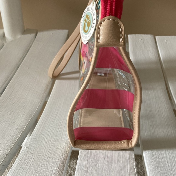 🎈SOLD SPARTINA 449 FLORIDA CLEAR BEACH Wristlet Greetings From Maps Collection - Picture 2 of 16